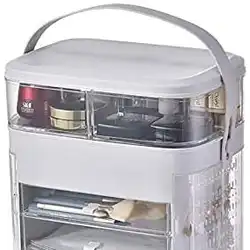 Une image de Offrez un cadeau pratique et élégant avec la boîte à bijoux de maquillage Rotation Tireuse