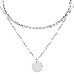 Une image de Le collier BONNYBIRD® Double Rang Argent - Double Collier Boheme Femme Chic Multi Rangs est un choix parfait pour une petite amie féminine qui aime les bijoux