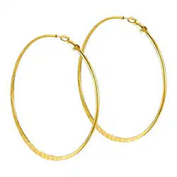 Une image de Des boucles d'oreilles qui feront tourner les têtes : les Bandmax Créoles Dorées Femme 80mm, Grandes Boucles d'Oreille Style Bohème