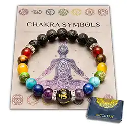 Une image de Idée cadeau pour votre petite amie : le Double Chakra Bracelet en Pierre Naturelle Reiki Charme
