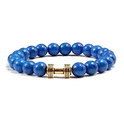Une image de Le bracelet CAZARU Trendy Sports Golden Barbell : un cadeau idéal pour une petite amie aventurière