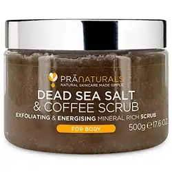 Une image de Offrez à votre petite amie un moment de détente avec le PraNaturals Gommage pour le corps au sel de la Mer Morte et au café