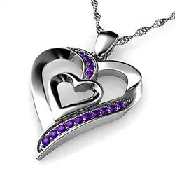 Une image de Le collier double cœur DEPHINI est un choix parfait pour une petite amie complice qui adore les bijoux